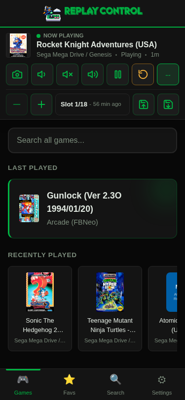 Save and load state slots