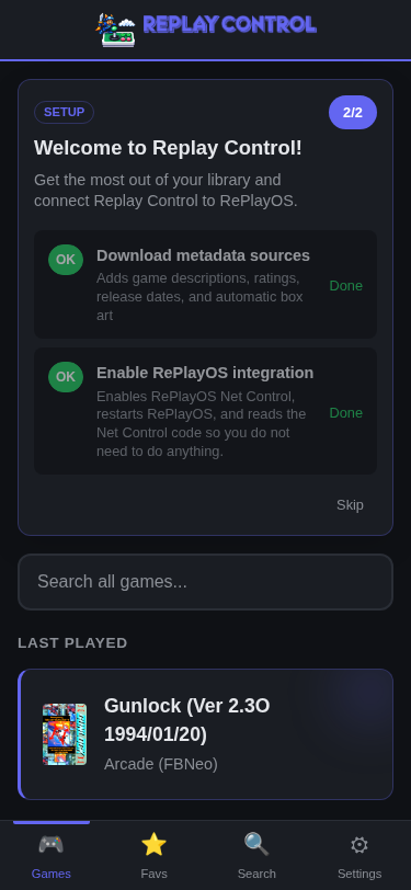 First-run setup checklist